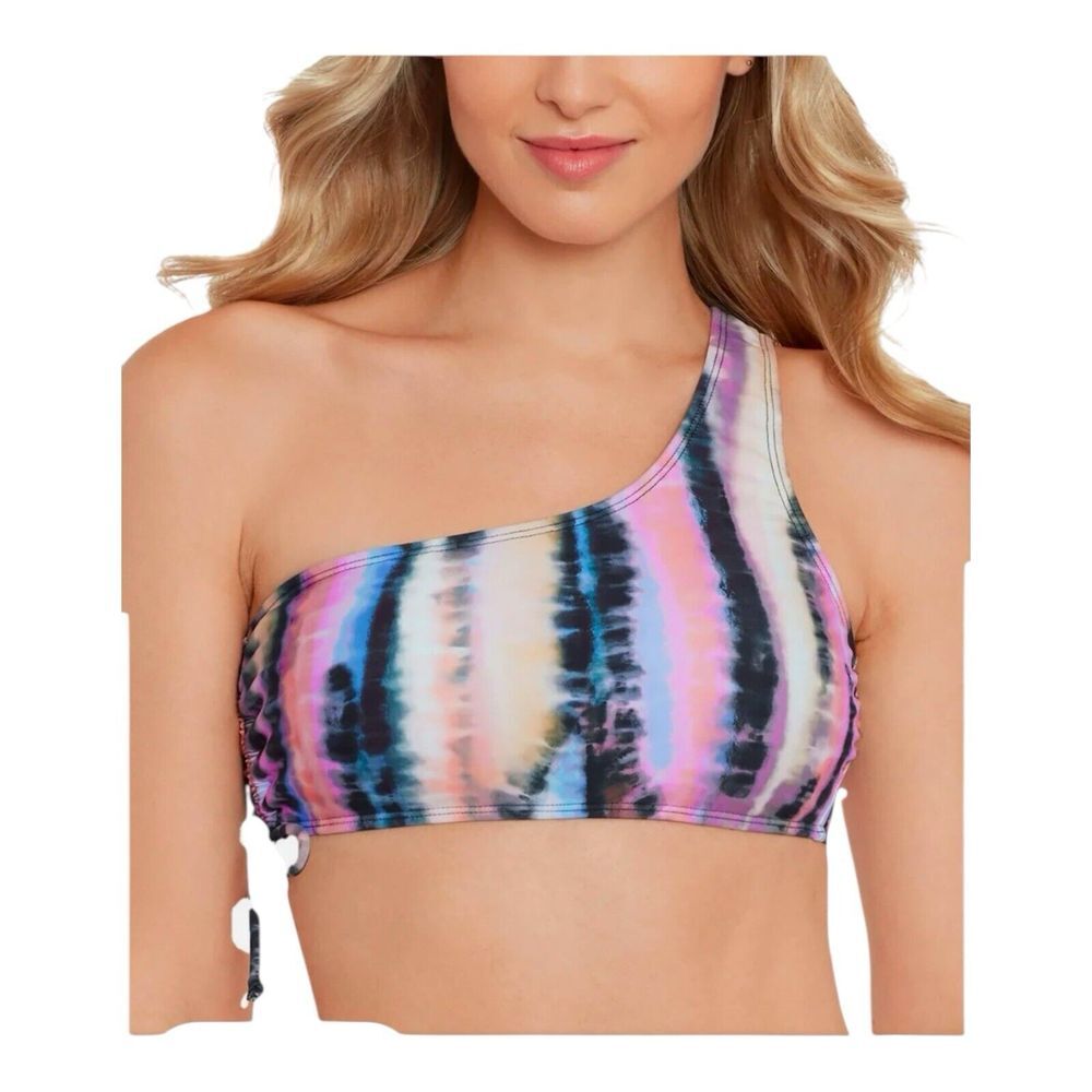 Salt +‎ Cove Junior's Evening Paradise Multi Tie-Dyed One-Shoulder Bikini Size L